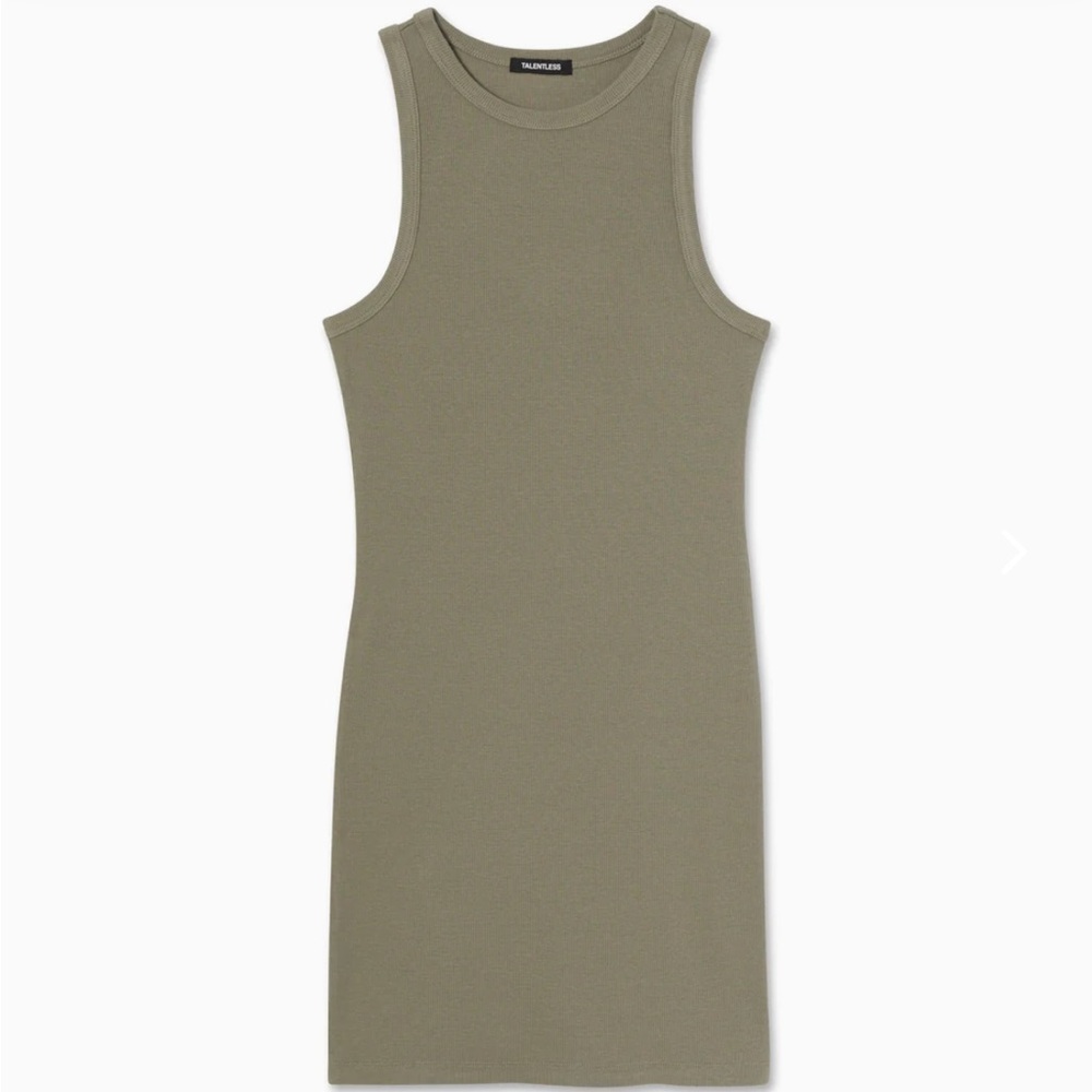 TALENTLESS 
RIB HIGH-NECK CONTOUR DRESS